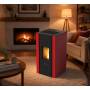 Elane 9.0 - 8.5 kW pellet stove, red