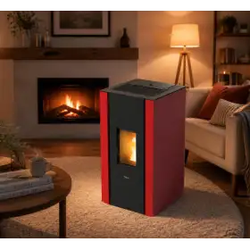 Elane 9.0 red pellet stove 8.5 kW