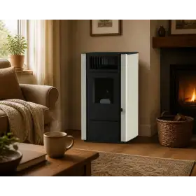Soba peleti Dora 9,5 kW culoare ivory