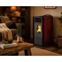 Sobă pe peleți Lory roșie 9,5 kW