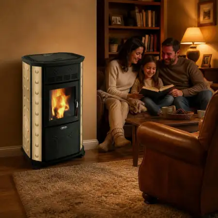 Sfera 647/749 estufa de pellets beige 11 kW