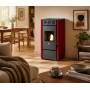Martina - Poêle à granulés rouge 11,5 kW