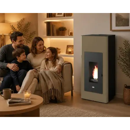 Ilaria Hydro stufa a pellet hydro 17.5 kW tortora
