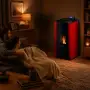 Poêle à granulés hydro Mira 22 rouge - 22 kW