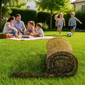 40 m2 Fertigrasen in Rollen
