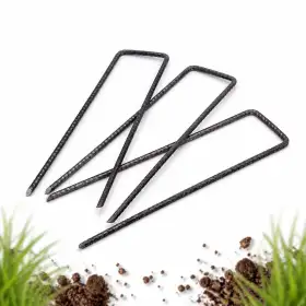 50-piece pack of steel U-shaped pegs