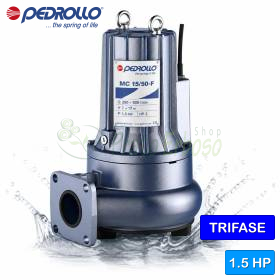 MC 15/50-F - Pompë elektrike trefazore me dy kanale 1.5 HP për ujëra të ndotura Pedrollo - 1