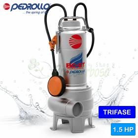 BC 15/50-ST - 1,5 PS dreiphasige ZWEIKANAL-Elektropumpe für Abwasser Pedrollo - 1