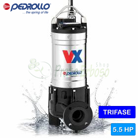 VX 55/65 - Elettropompa VORTEX per acque luride trifase da 5.5 HP Pedrollo - 1