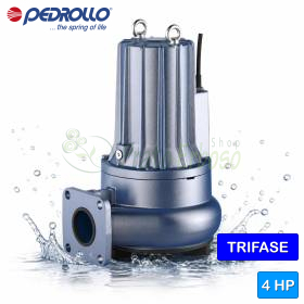 MC 40/50-F - 4 HP three-phase, dual-channel electric pump for waste water Pedrollo - 1