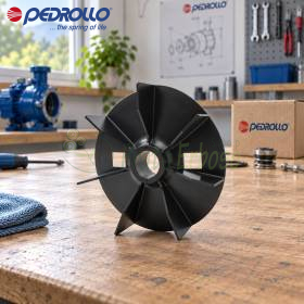 Ventola nera per elettropompa FAN-90R con foro albero 24 mm su banco da officina