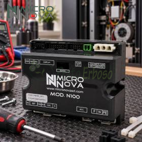 Placa base N100 para estufa de pellets con conectores y pantalla de 6 teclas