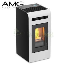 Cayenne - Stufa a pellet da 12.3 Kw bianco