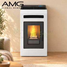 Cayenne – Pelletkaminofen, 12,3 kW, weiß