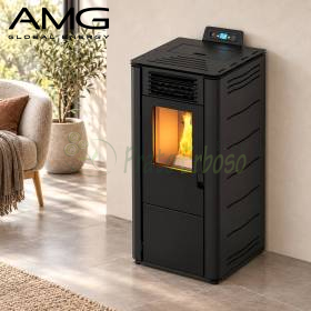 Poêle à granulés noirs Basic Steel - 8,7 kW