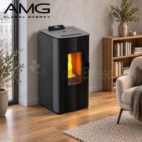 Idro DD - Poêle à pellets 23,1 kW, gris