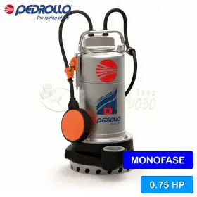 D 8 (5m) - Electrobomba trifásica de 0,75 HP para agua limpia