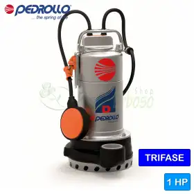 D 10 (5m) - Electrobomba trifásica de 1 HP para agua limpia