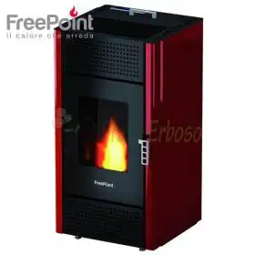 Leonora - 7 Kw red pellet stove Free Point - 1