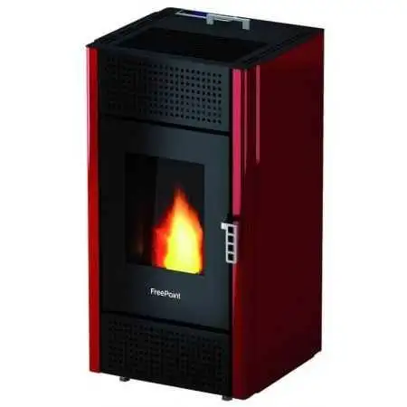 Leonora - 7 kW roter Pelletofen Free Point - 1