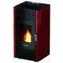 Leonora stufa a pellet 7 kW rossa con telecomando