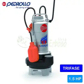VX 15/50 - pompë elektrike VORTEX për ujëra të zeza trefazore, 1.5 HP Pedrollo - 1 VX 15/50 - pompë elektrike VORTEX për ujëra të zeza trefazore, 1.5 HP Pedrollo - 1