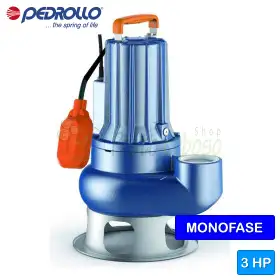 VXCm 30/50 - Pompă electrică VORTEX monofazată de 3 CP pentru ape uzate Pedrollo - 1