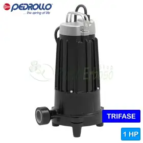 Pompă electrică submersibilă trifazată TR 0.75 - 1 CP cu rotor de tocat