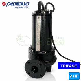 TR 1.5 - Electrobomba sumergible con triturador trifásico de 2 CV Pedrollo - 1