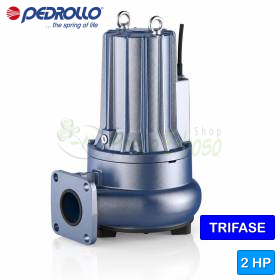 MC 20/50-F - 2 HP three-phase DOUBLE-CHANNEL electric pump for waste