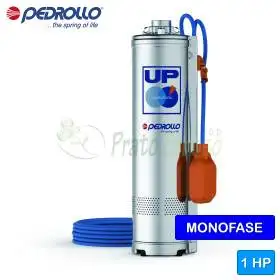 UPm 2/4-GE (10 m) - Pompe électrique submersible monophasée de 1 CV avec interrupteur à flotteur