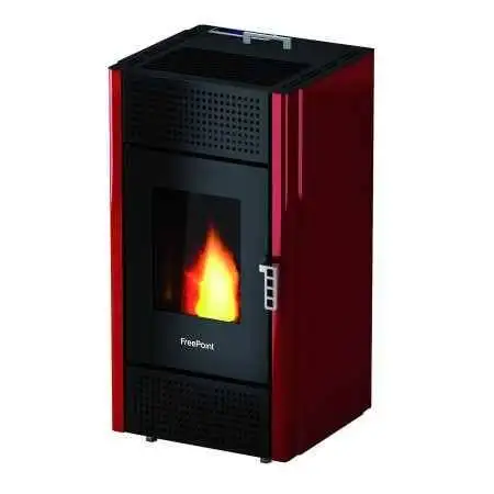 Miriam - 7 kW roter Pelletofen Free Point - 1