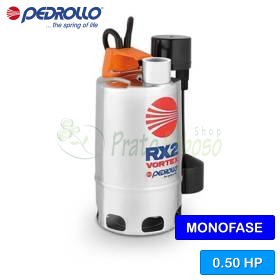 RXm 2/20 - GM (10m) - Pompë elektrike njëfazore VORTEX për ujë të ndotur, 0.50 HP