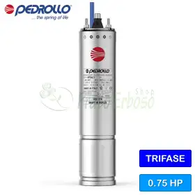 4PD/0.75 - Motor rebobinable 4" 0.75 HP trifásico 230 V