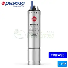 4PD/2 - Moteur triphasé 230 V 4" rebobinable 2 HP Pedrollo - 1