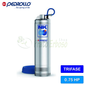 NK 4/3 (10m) - Electrobomba sumergible trifásica 230 V, 0,75 CV Pedrollo - 1