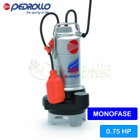 VXm 8/35 (10m) - 0.75 HP single-phase VORTEX electric pump for waste water