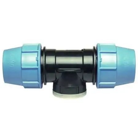 S085020034 - Tee në 90 gradë për të compression 20 x 3/4" x 20