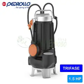 MC 15/45 - Électropompes triphasées à DEUX CANAUX de 1,5 CV pour eaux