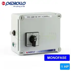 QEM/3-100 - Quadro elettrico per elettropompa monofase 1 HP