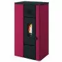 Noa - Stufa a pellet da 6.3 Kw rosso