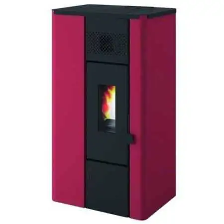 Noa - Stufa a pellet da 6.3 Kw rosso Punto Fuoco - 1
