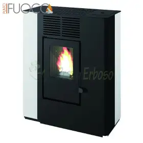Nella - Estufa de pellets canalizada blanca de 9,4 kW Punto Fuoco - 1