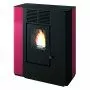 Nella - Poêle à granulés canalisable rouge 9,4 kW