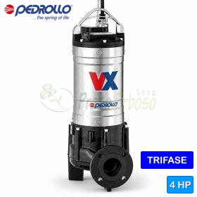 VX 40/65 - 4 HP three-phase VORTEX electric pump for waste water Pedrollo - 1