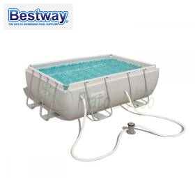 56456 - Piscine RECTANGULAIRE EN ACIER ÉLECTRIQUE 4,12 xh 1,22 m