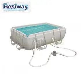 56456 - Piscine RECTANGULAIRE EN ACIER ÉLECTRIQUE 4,12 xh 1,22 m