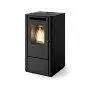Vania 9.5 kW pellet stove in embossed black
