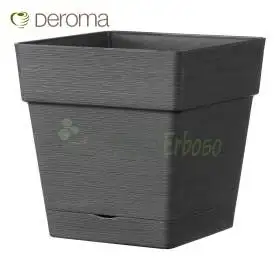 QUADRO SAVE R antracit - vaza patrata 17 cm antracit Deroma - 1