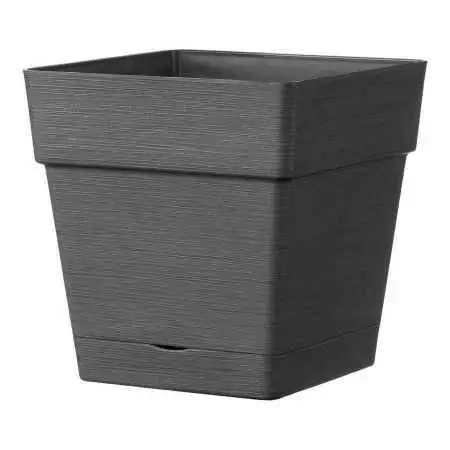 QUADRO SAVE R anthracite - 17 cm square vase anthracite Deroma - 1
